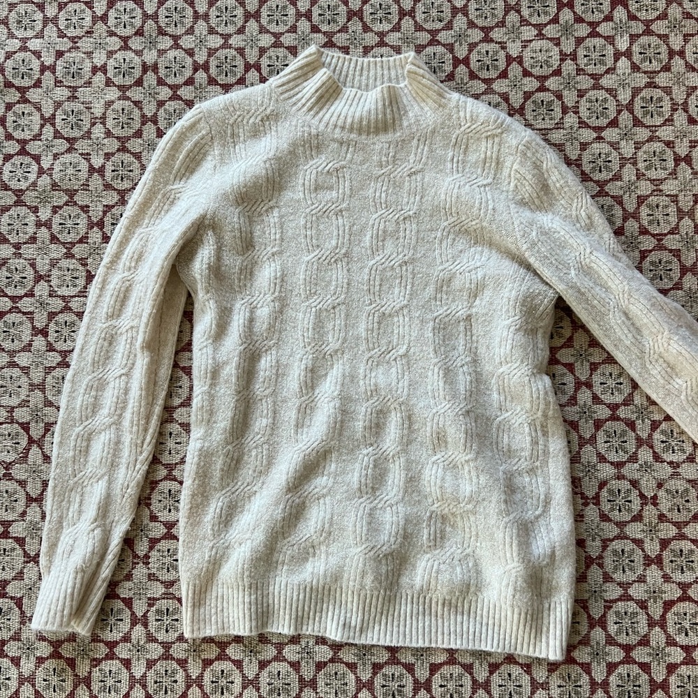 Cable Knit Cream Sweater